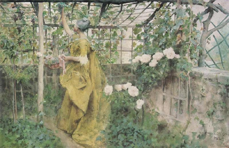 Carl Larsson The Vine Diptych Sweden oil painting art
